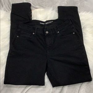 Old Navy Black Curvy Mid Rise Skinny Jeans
